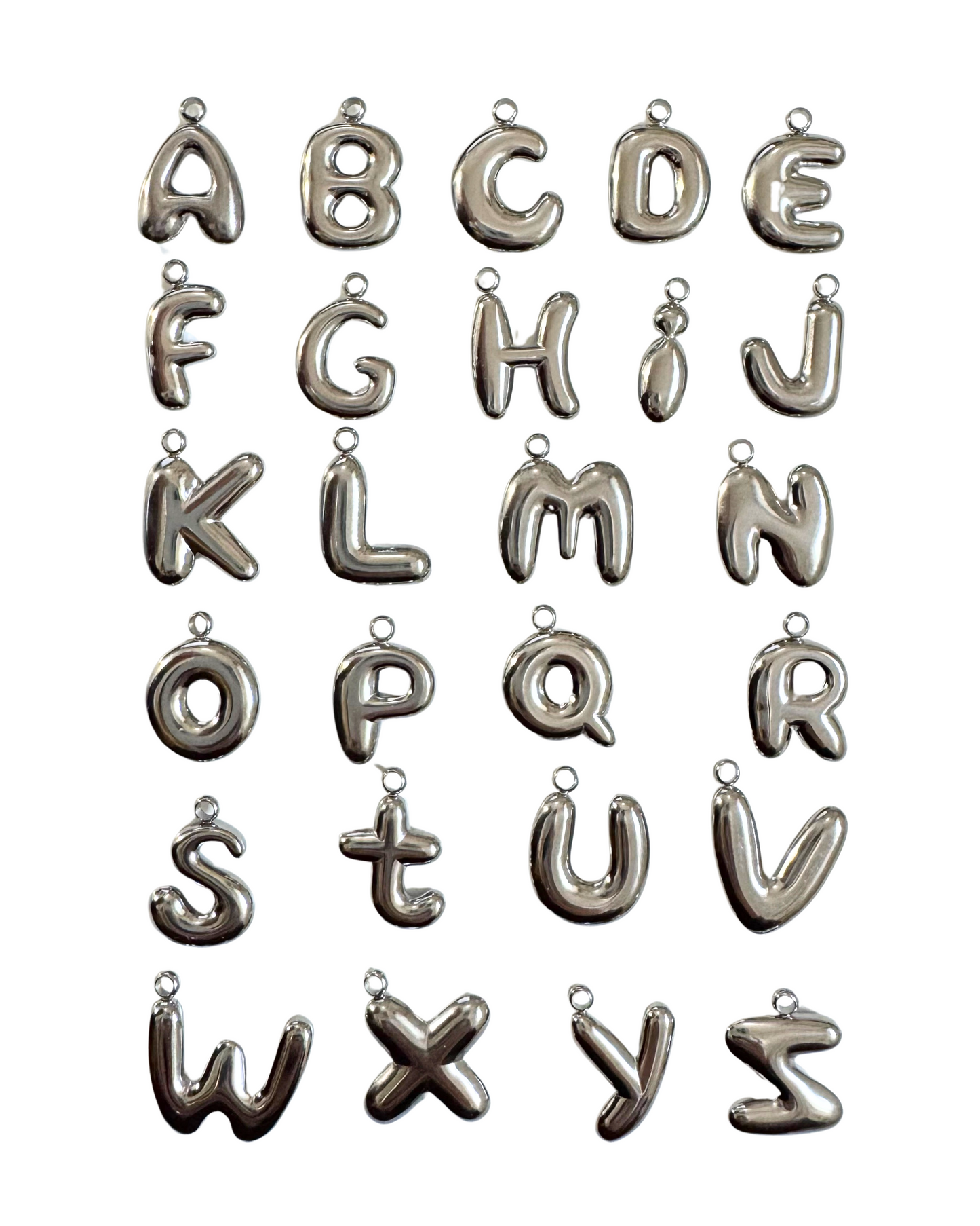 Letters Pendants (Silver)