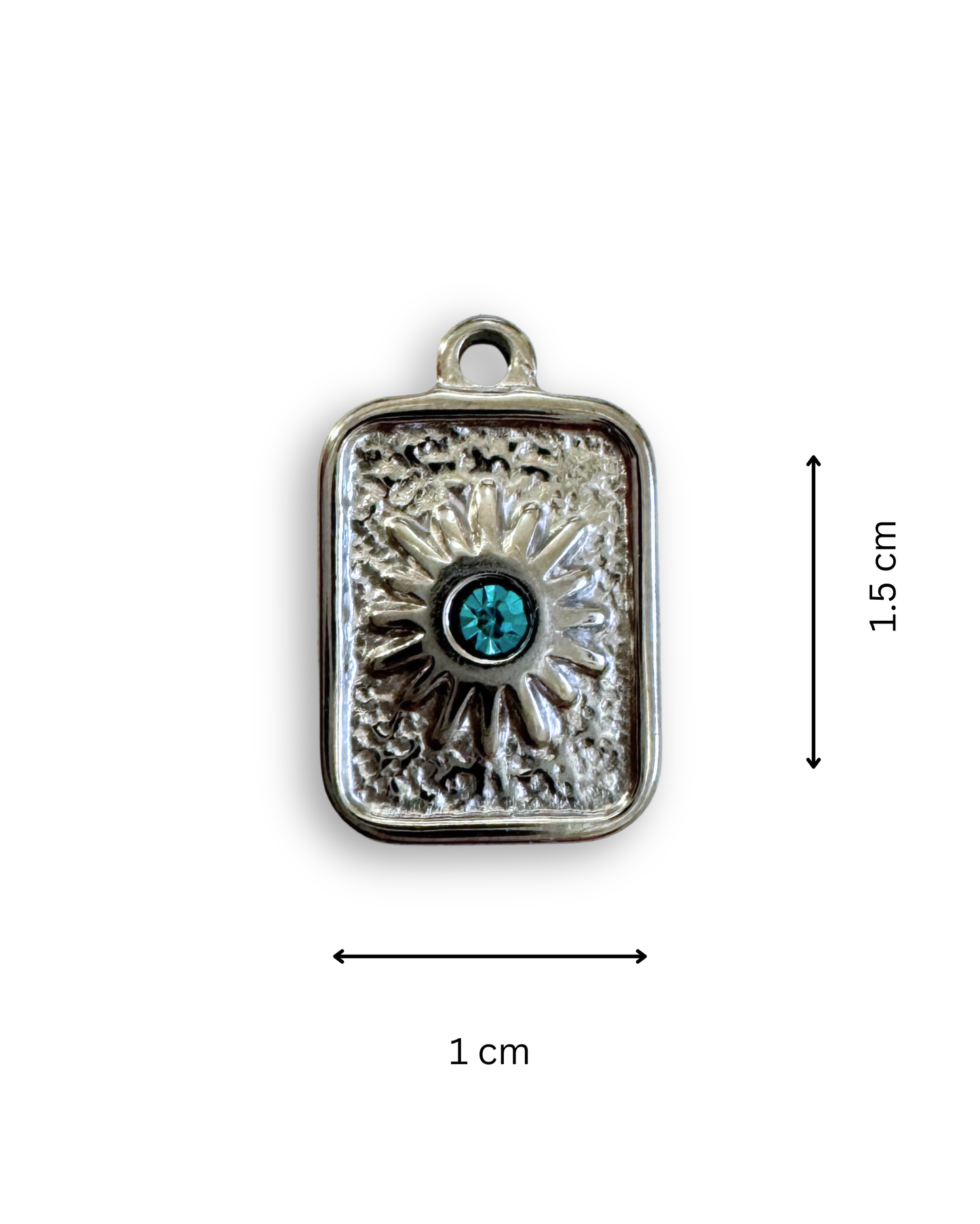 Blue Flower Pendant (Silver)