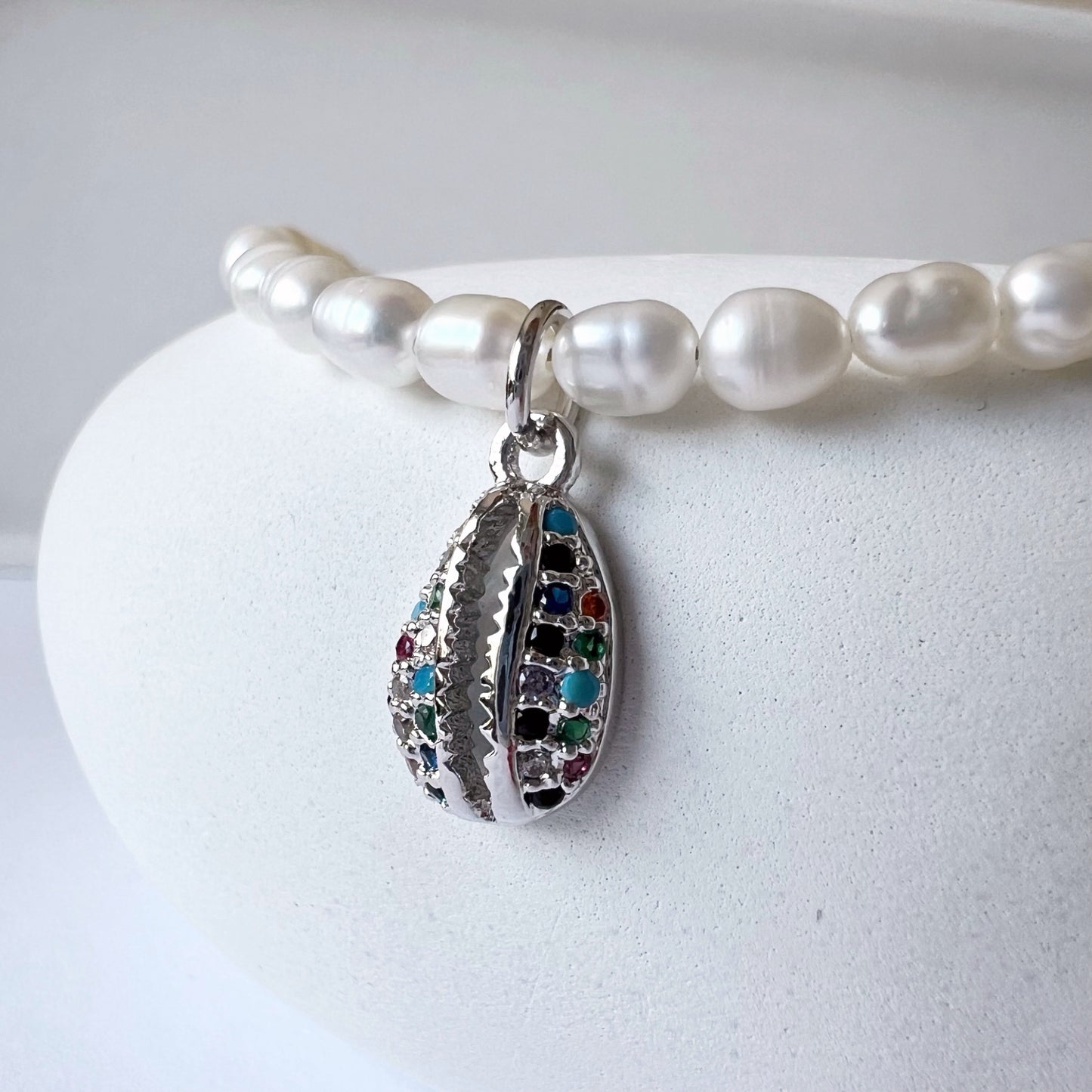 Cowrie Necklace - Silver