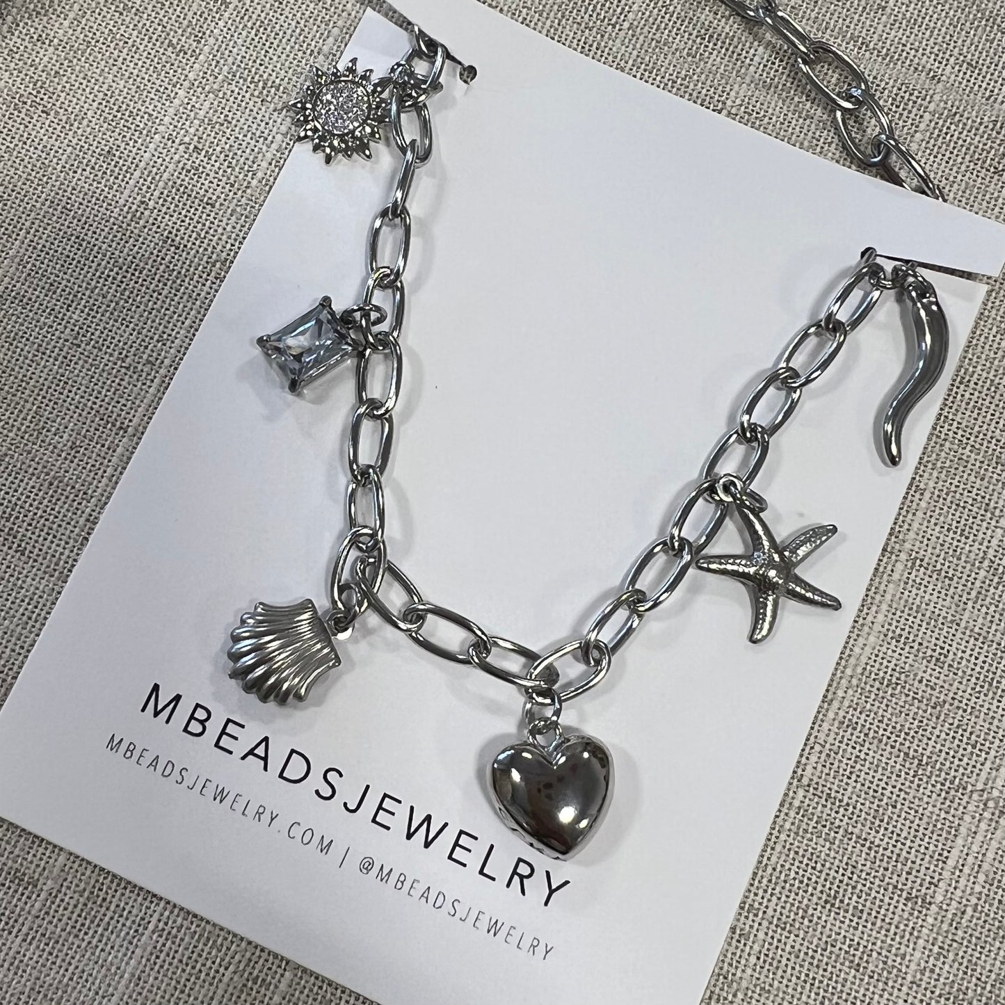 Small Diamond Pendant (Silver)