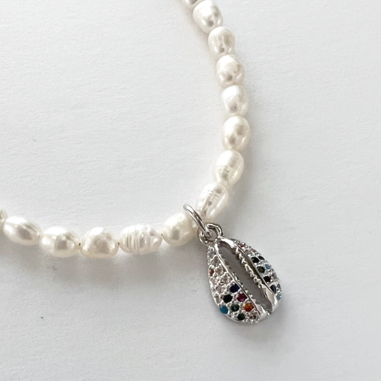 Cowrie Necklace - Silver