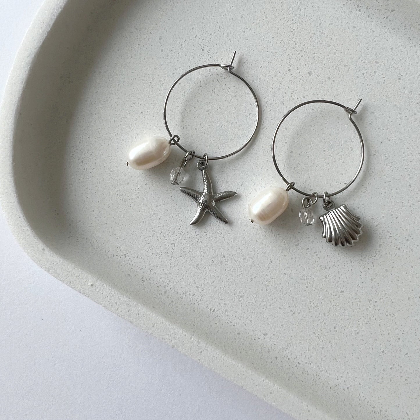 Neptune Earrings - Silver