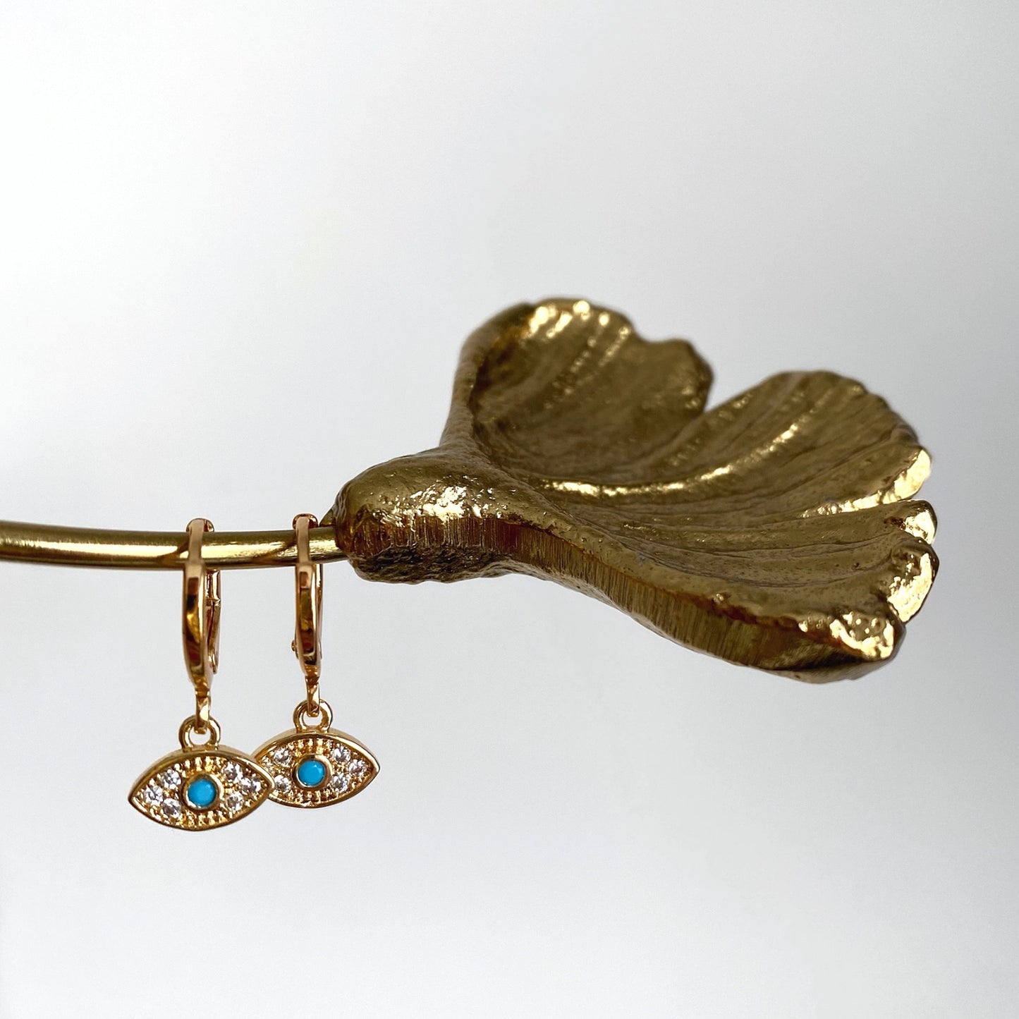 Small Blue Eye Earrings