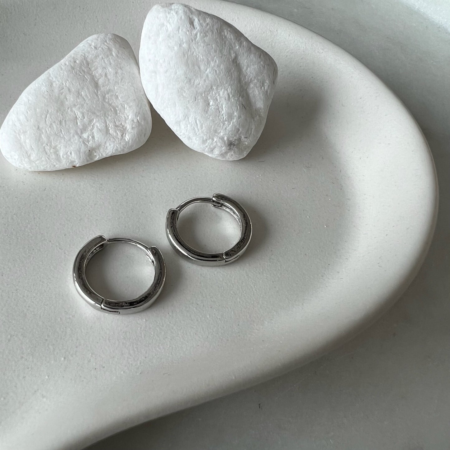 Mini Hoops - Silver