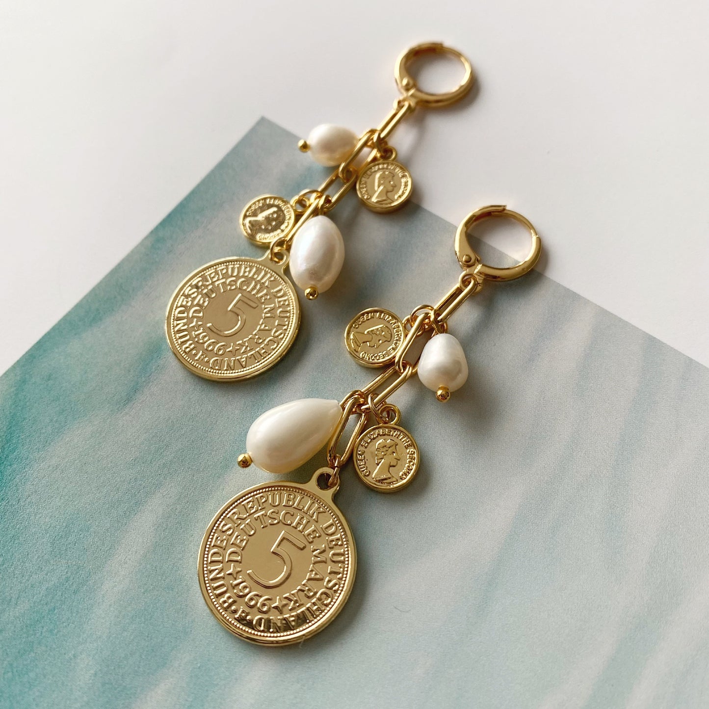 Triple Coin Earrings