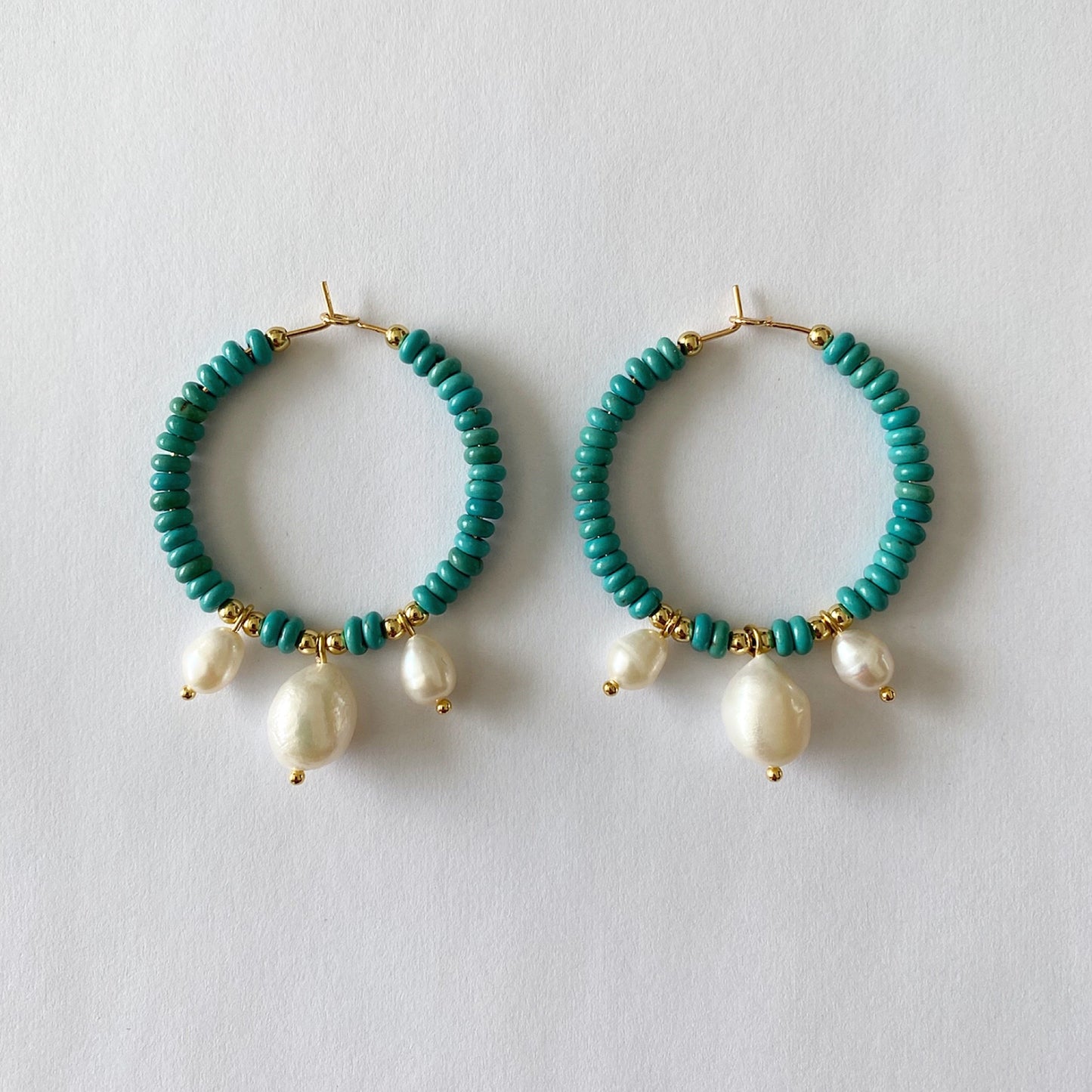 Turquoise Hoops