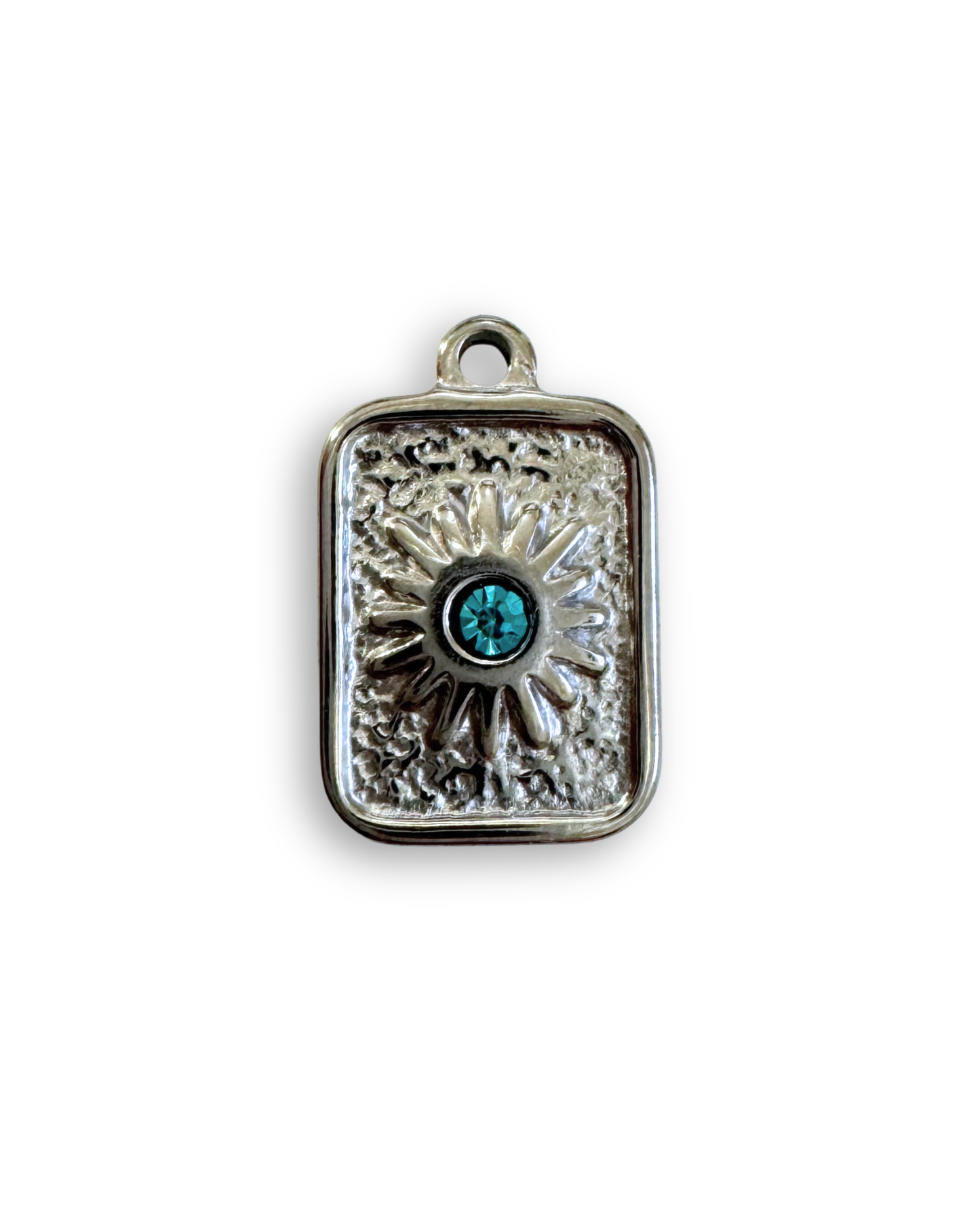 Blue Flower Pendant (Silver)