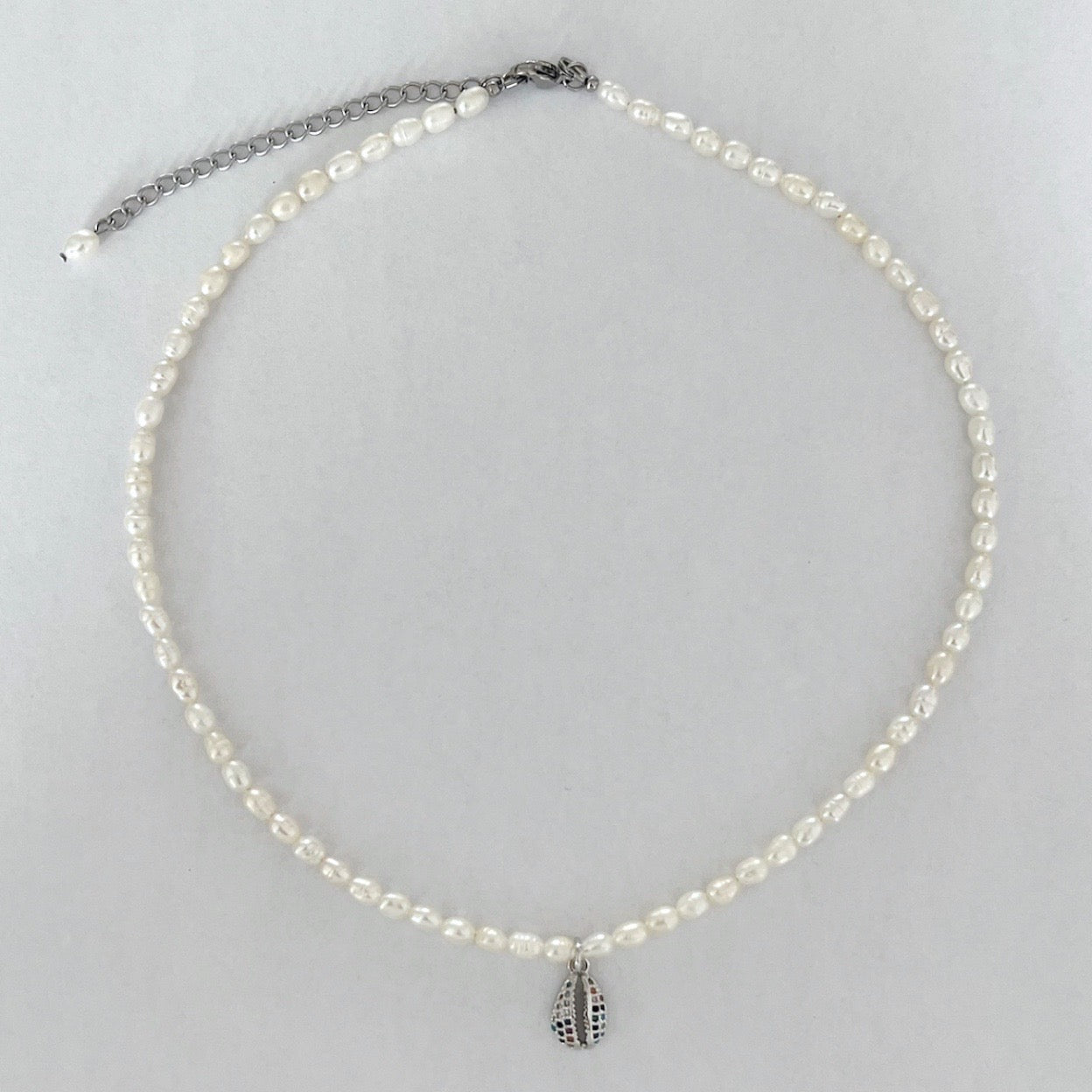 Cowrie Necklace - Silver