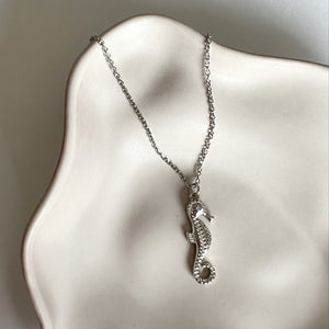 Seahorse Necklace - Silver