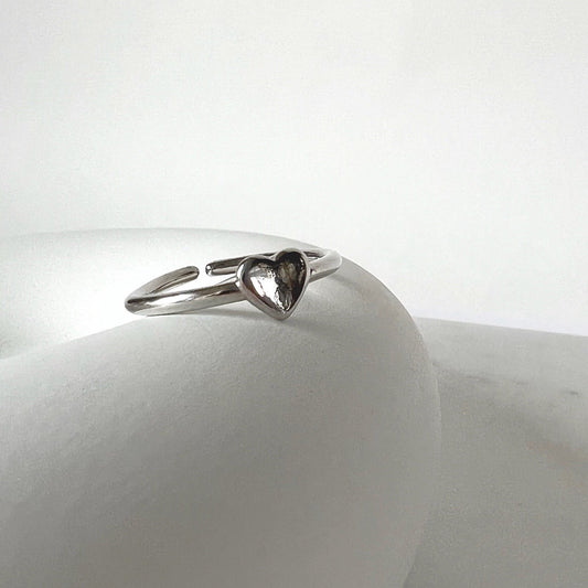 Mini Heart Ring - Silver
