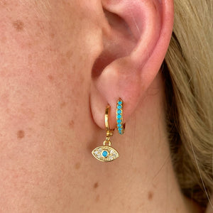 Boucles D'oreilles Éternité - Turquoise