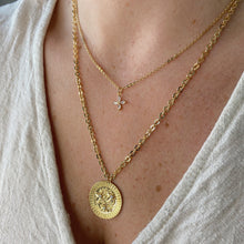 Load image into Gallery viewer, Flower Coin Necklace