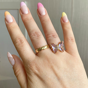 Bague Papillon (Mauve)